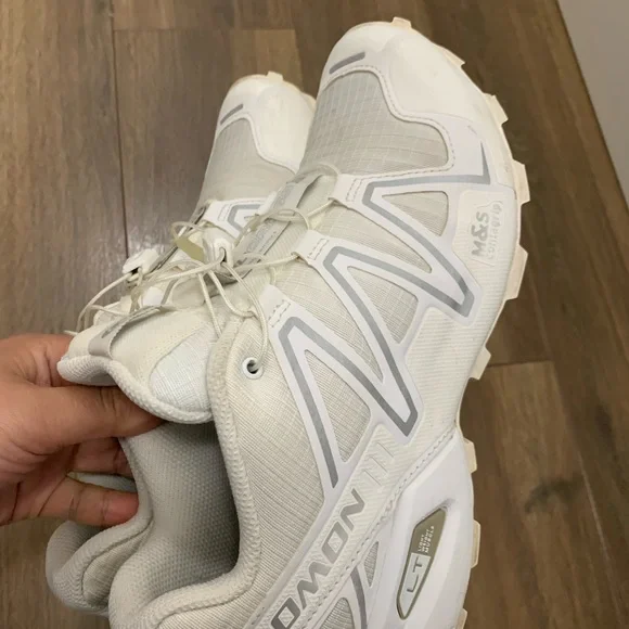 Salomon White Speedcross 3 Quick-Lace Trail Sneakers women’s 9 men’s 8 - Picture 7 of 12